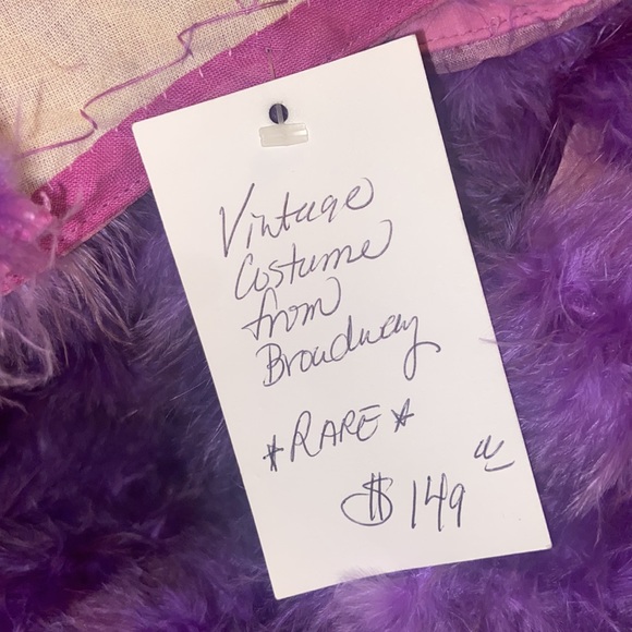 Unique Vintage Marabou Feather & Diamond Dress - Picture 7 of 10